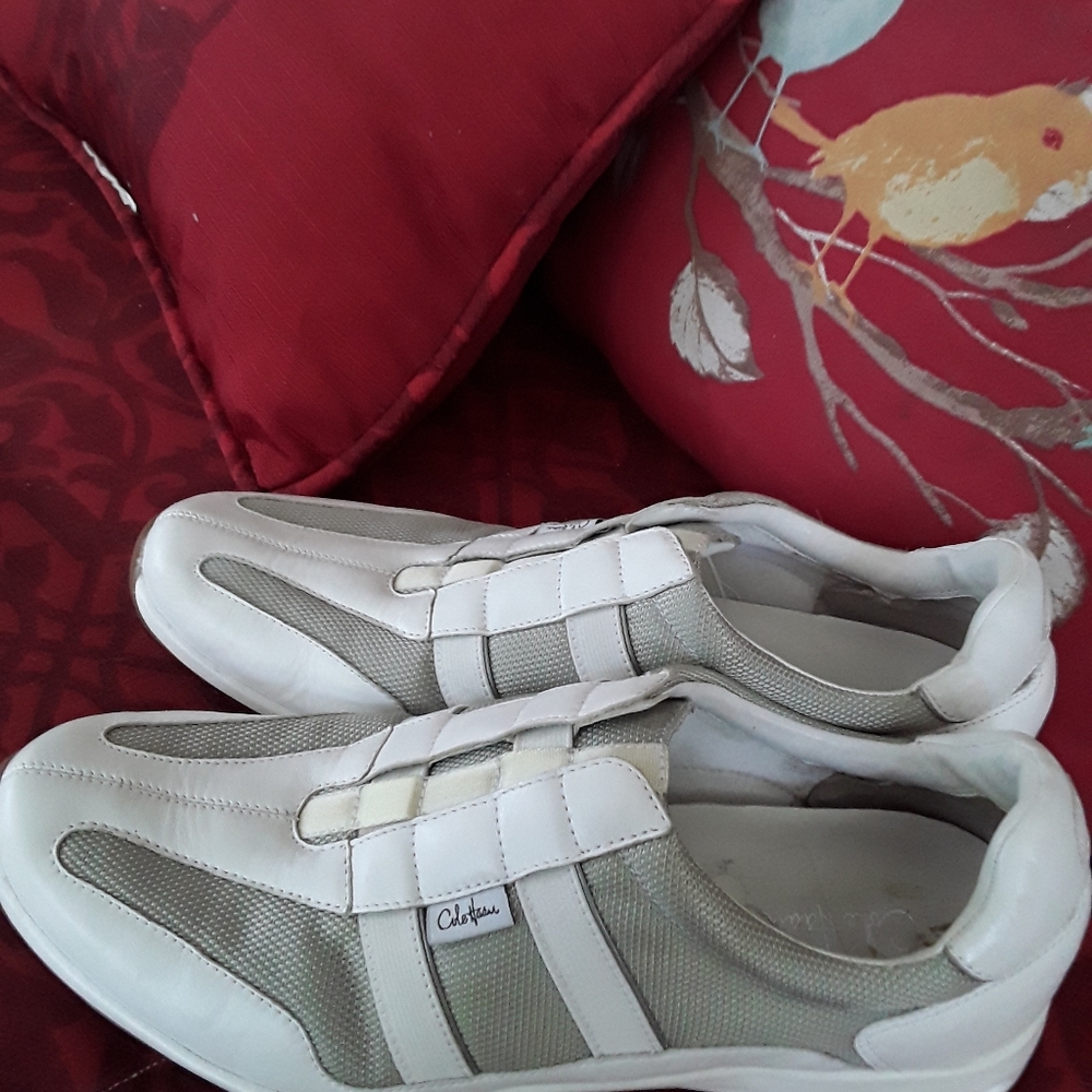 COLE HAAN White Tennis Shoes Sz 9 AA Excellent Condition